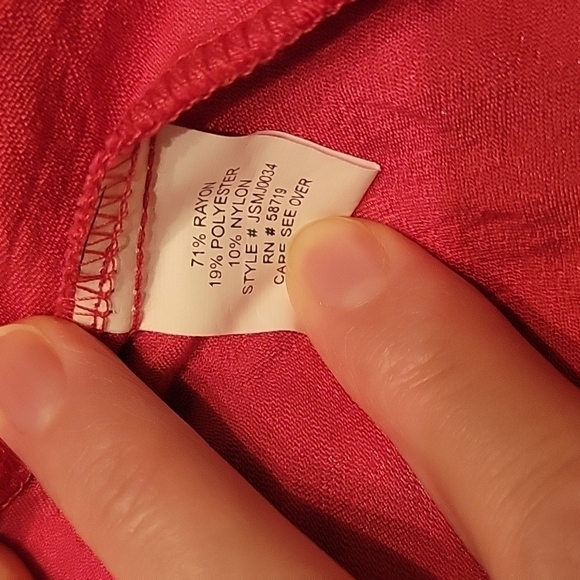 Vtg CHOICES 1990s Pink Metallic Irridescent Open Front Blazer Size XL - Picture 7 of 7